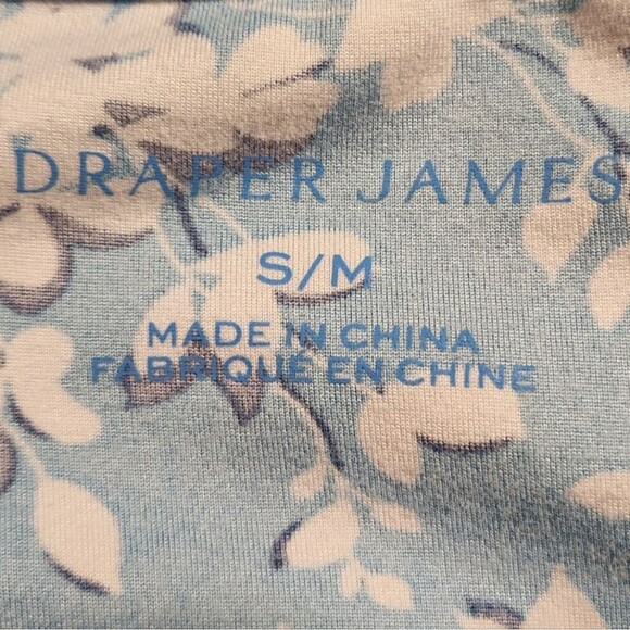 Draper James Nightgown Pajamas Ruffle Nightie Blue Floral White Dress Short S M - Picture 10 of 13